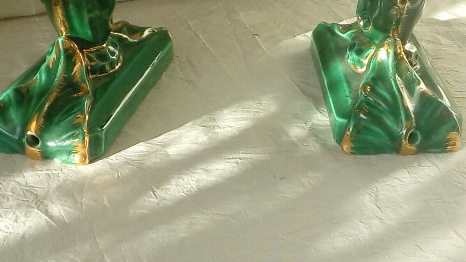 Pair of candlestick candlestick ceramic vallauris year 1950