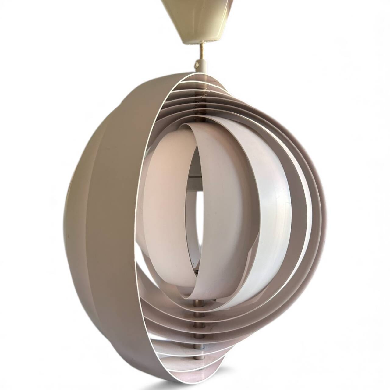 Lampe Pentant « Moon » originales de Verner Panton des années 1960