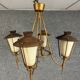 Circa 1950, gilded brass chandelier