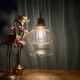 Vintage amber glass globe pendant light