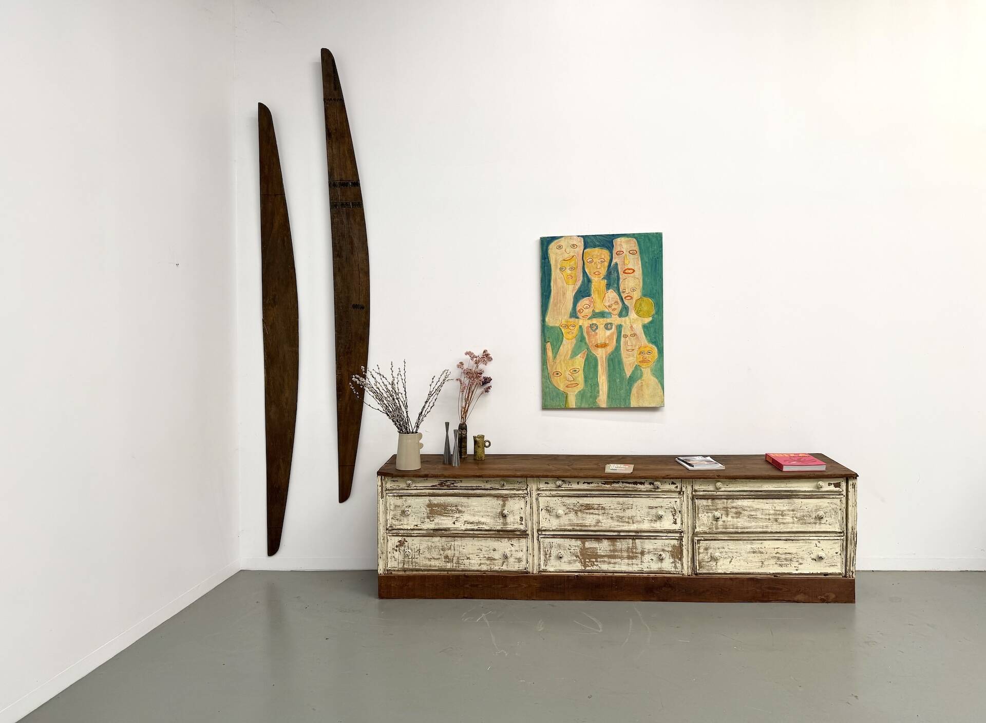 Large antique haberdashery cabinet, circa 1900