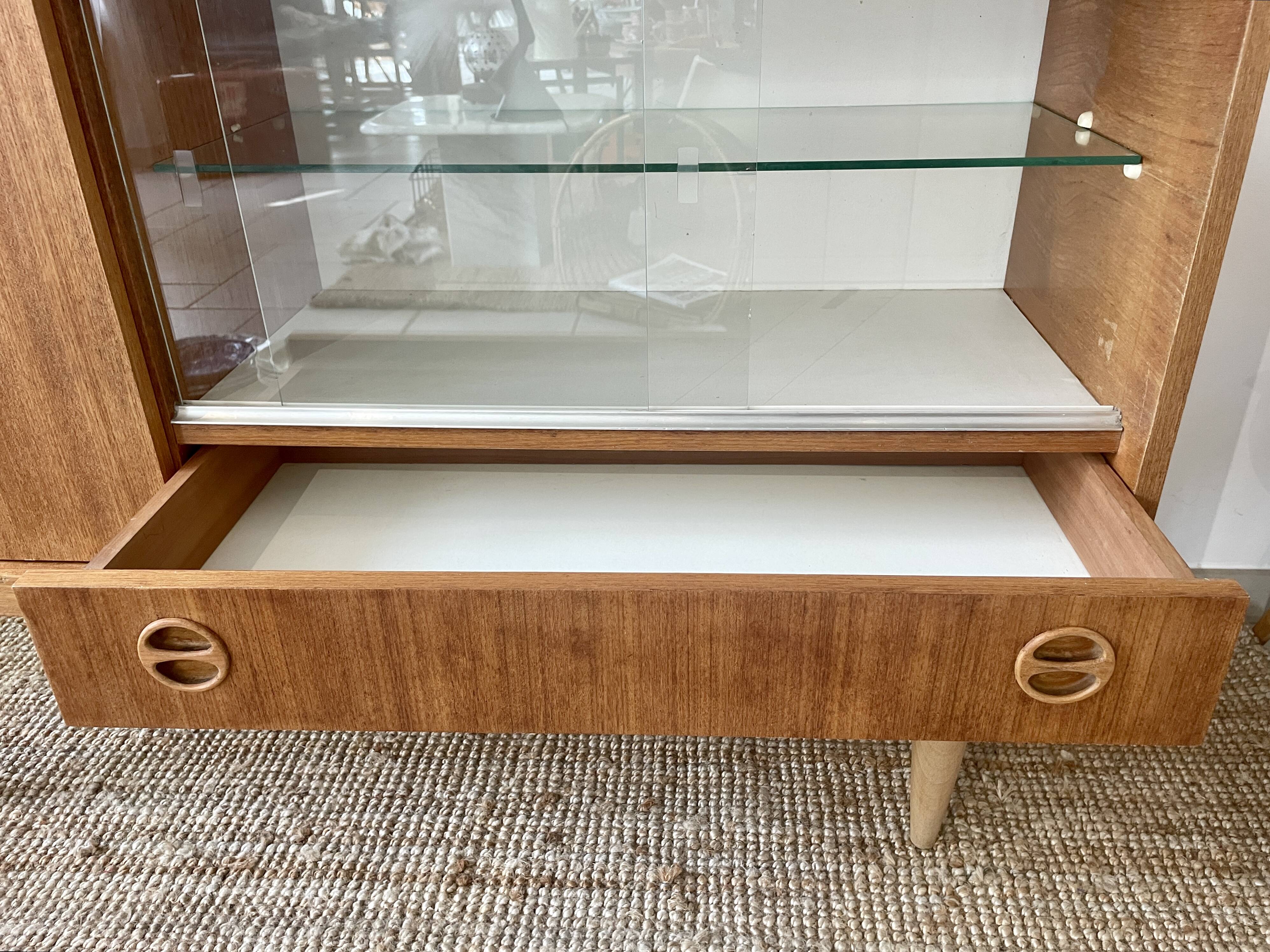 Vintage teak high sideboard