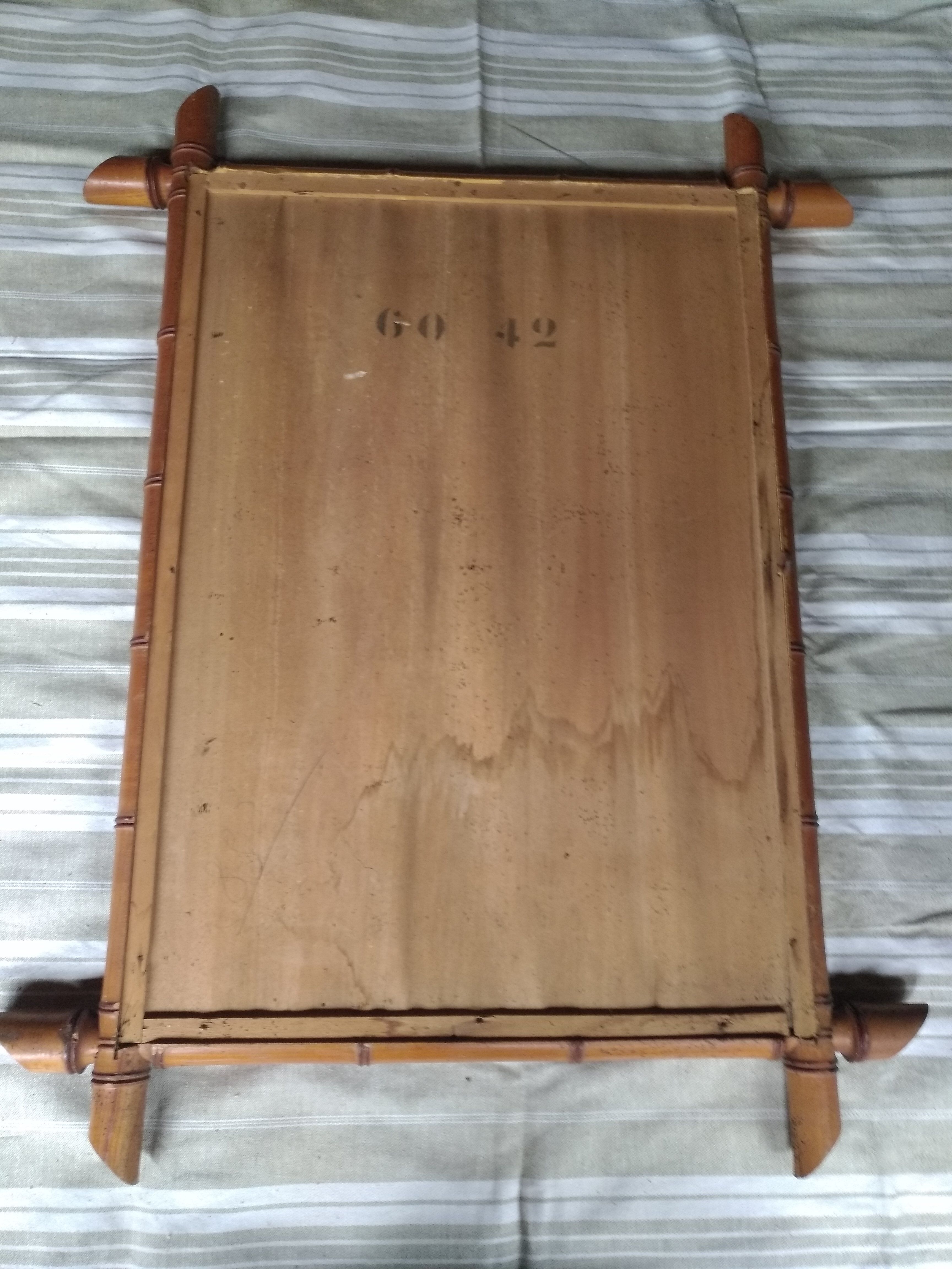 Vintage bamboo mirror 60x78cm