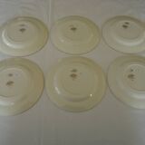 Digoin sarreguemines opaque porcelain dinner plates, pasteur pattern