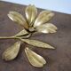 1970 vintage brass flower ashtray