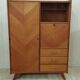 Secrétaire armoire vintage pieds compas