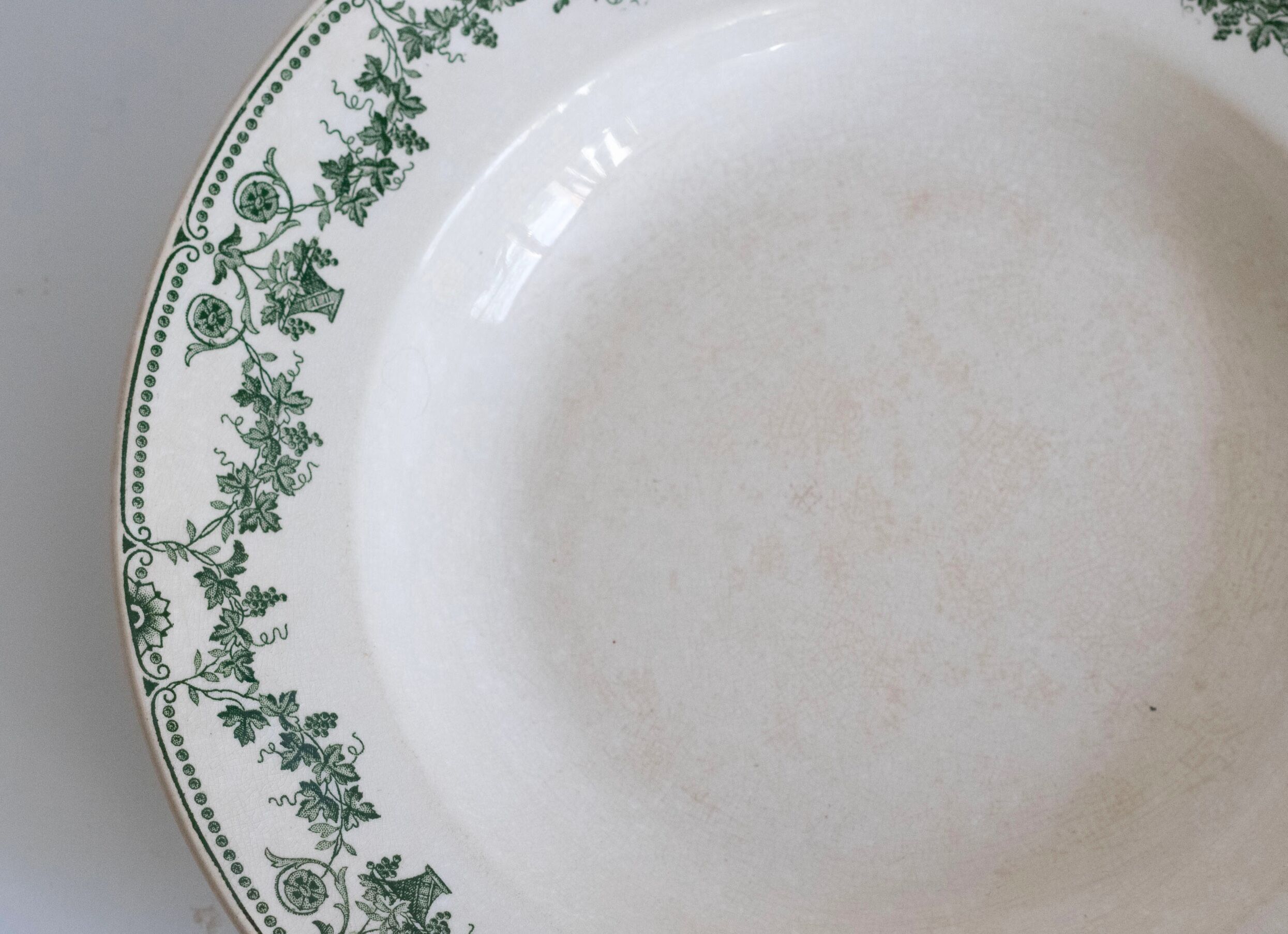 Set of 6 hollow plates Badonviller