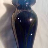Superb old glass paste vase signed Rick Strini
