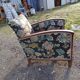 Art deco walnut armchair