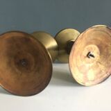 Pair of bronze candle holder, church candle picker, modernist bronze candle holder, candle holder, decoration