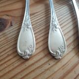 Small old silver metal spoons