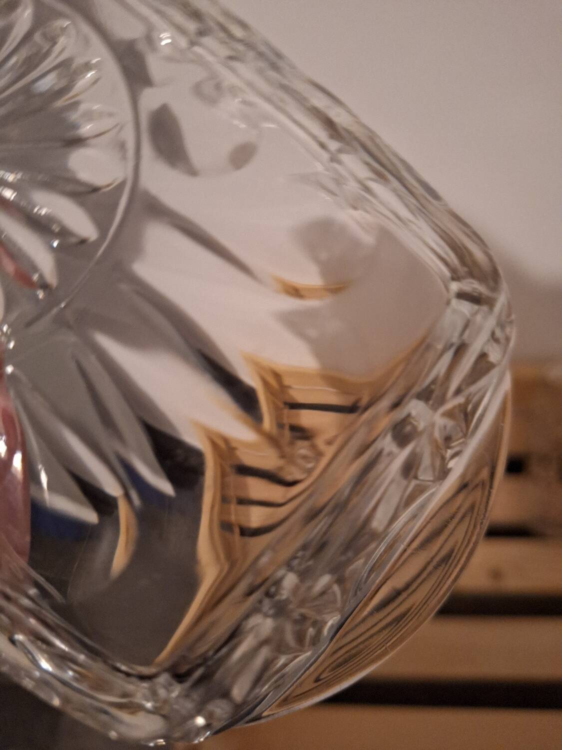 Glass butter dish France