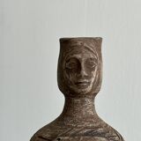 Decorative vase in raw terracotta