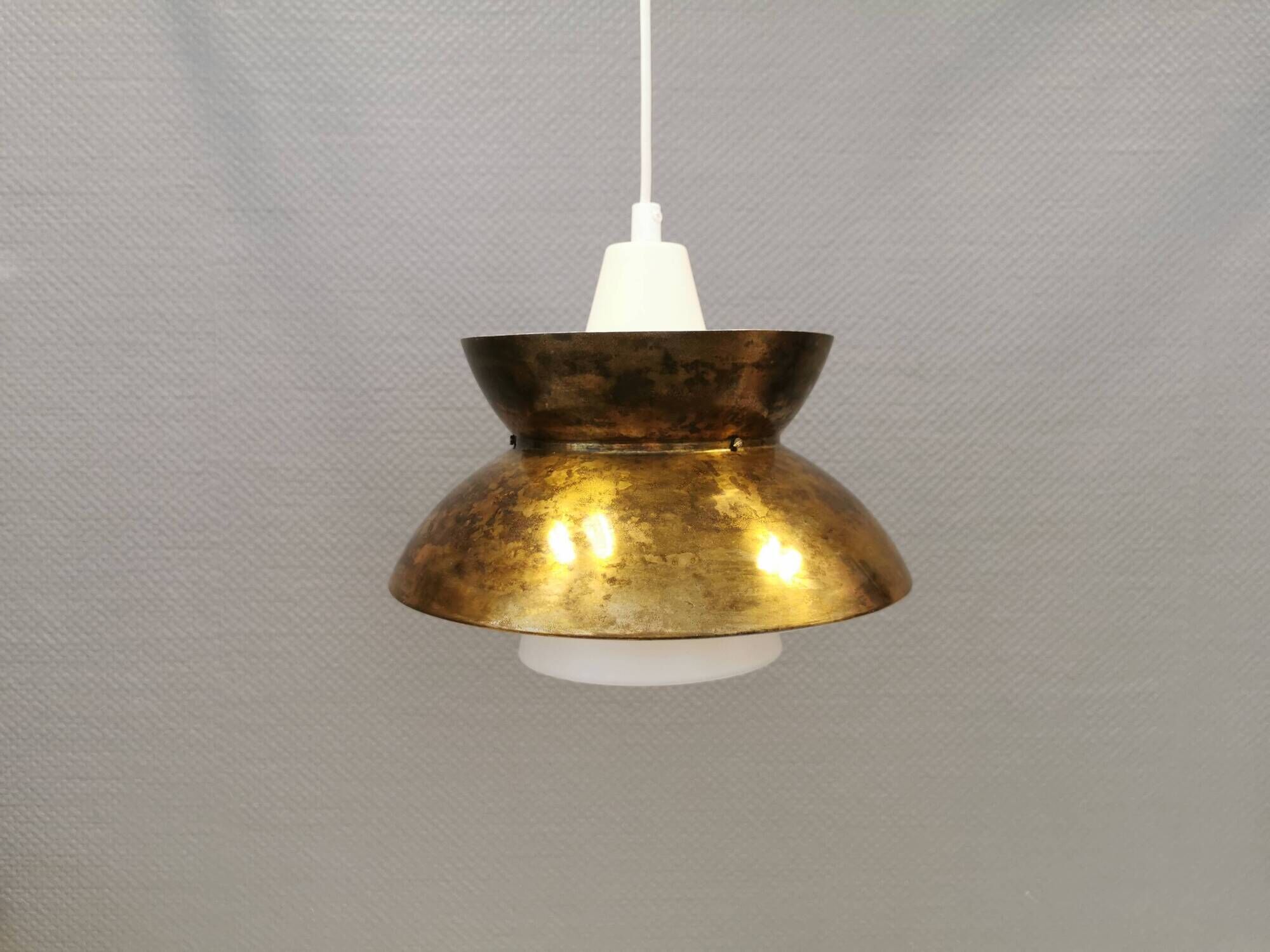 Navy hanging lamp, by Utzon for Louis Poulsen Denmark 1960s.