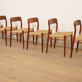 6 x vintage dining chairs | Niels Otto Møller | Model 75 | Teak