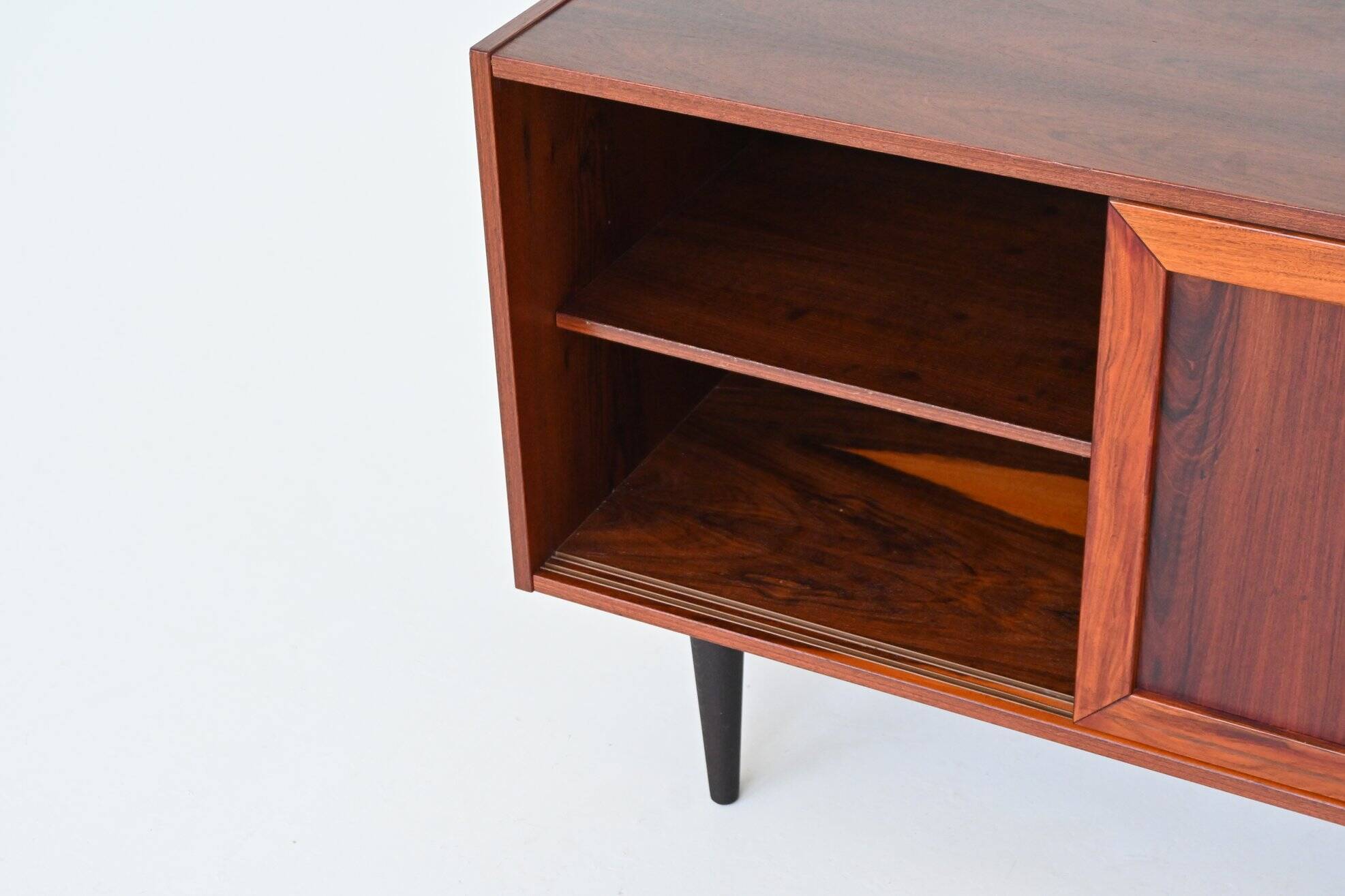 Pair of IB Kofod-Larsen cabinets in rosewood, Faarup, Denmark 1960.