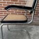 Cesca chair B64 with armrests by Marcel Breuer Design in black and chrome