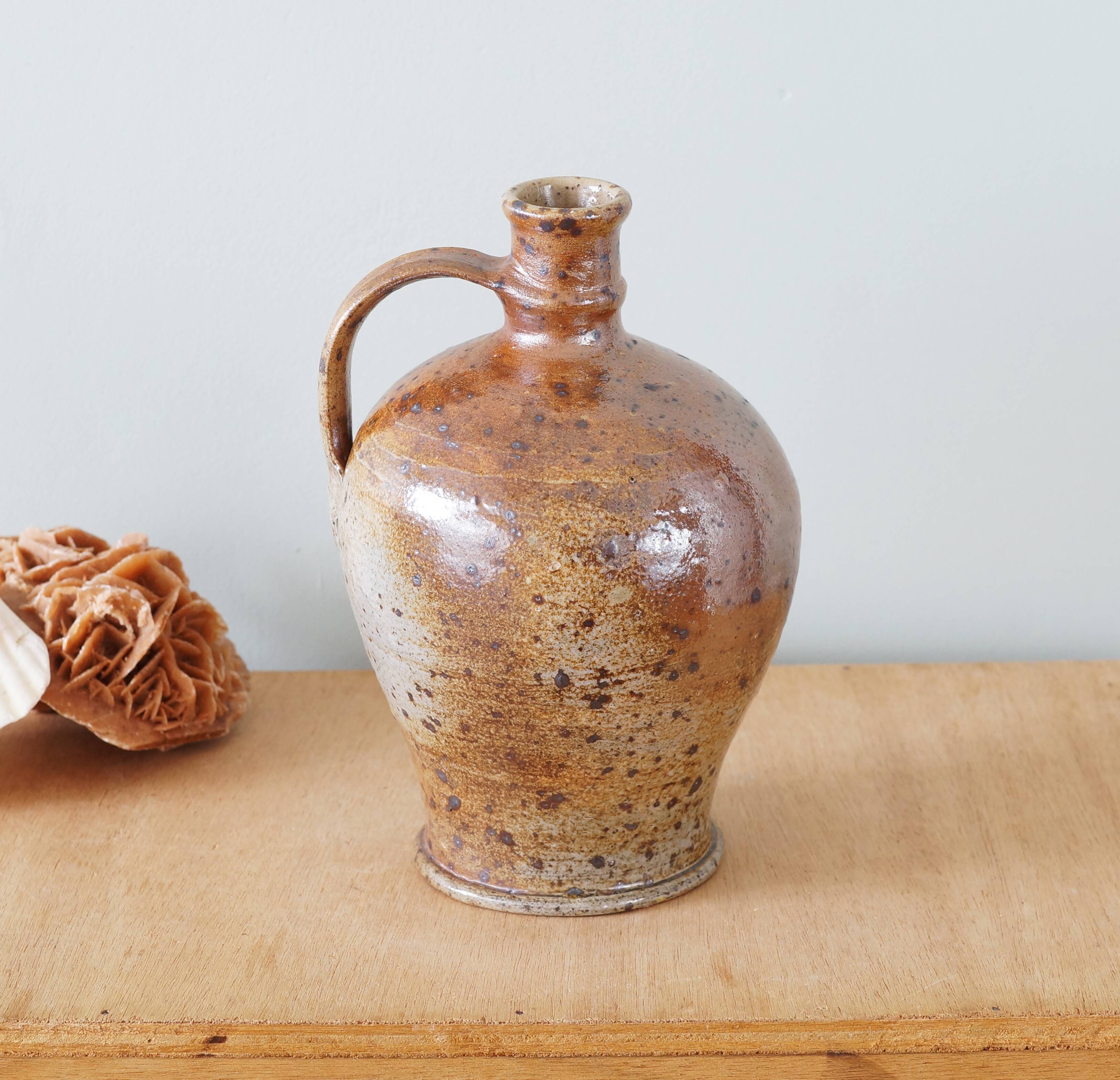 Old pyrite stoneware bottle