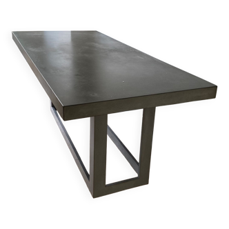 Wax concrete dining table