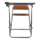 Vintage folding school desk with faux leather seat