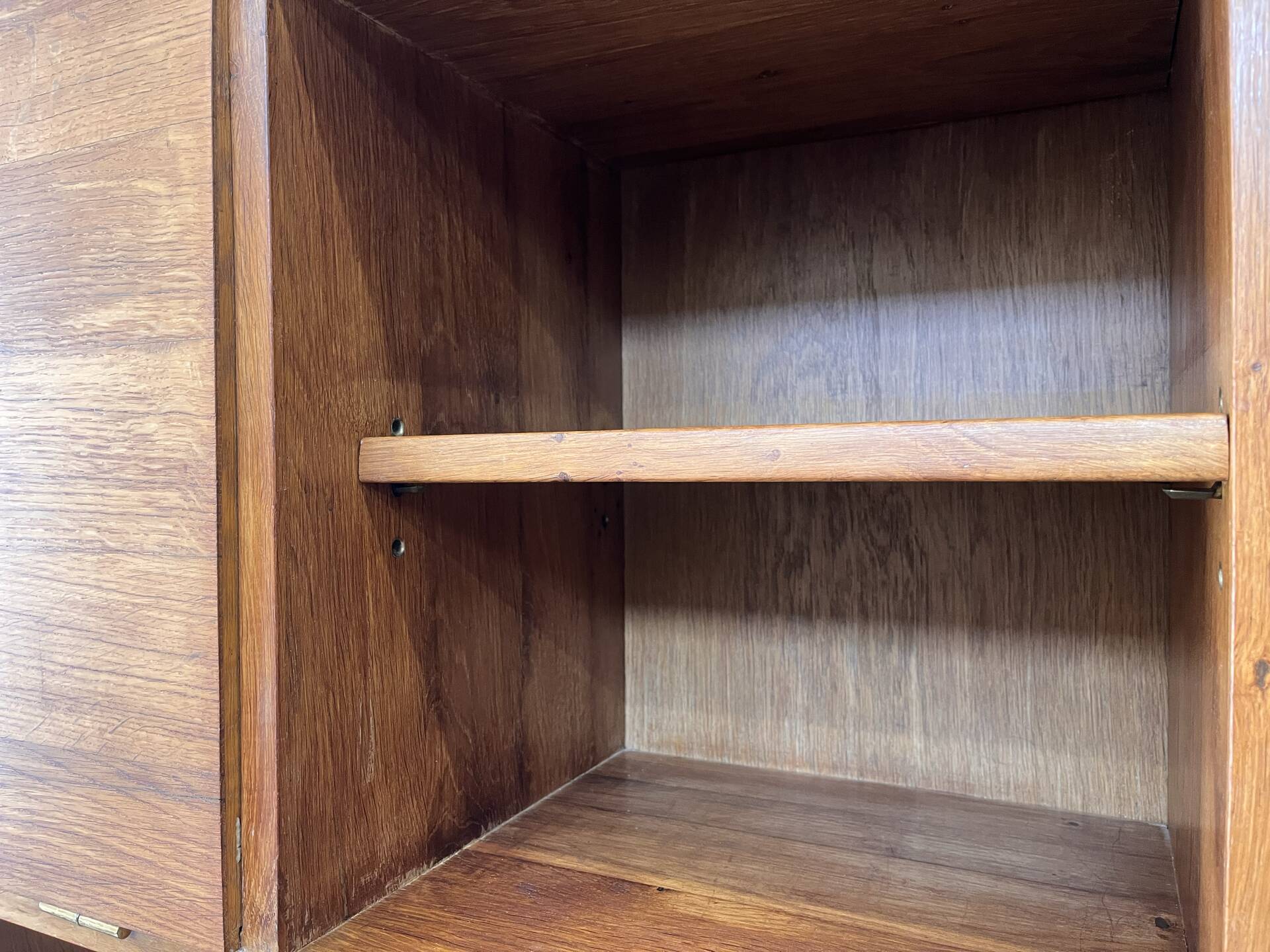 Vintage elm wood wall unit