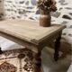 Petite table basse bois pieds tournés