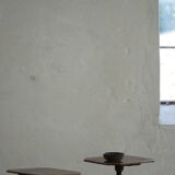 Pair of English side tables / pedestals, walnut, mid-century, 1940s.