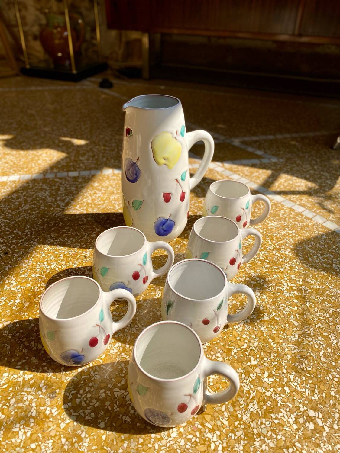 Service à jus en céramique signé Hans Wagner (HWL) 1960/70