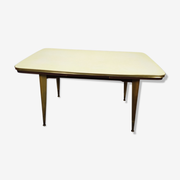 Table mi basse formica pieds compas - vintage 1960