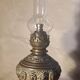 old brass oil lamp electrified without switch possible to install