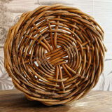 Large circular rattan basket
