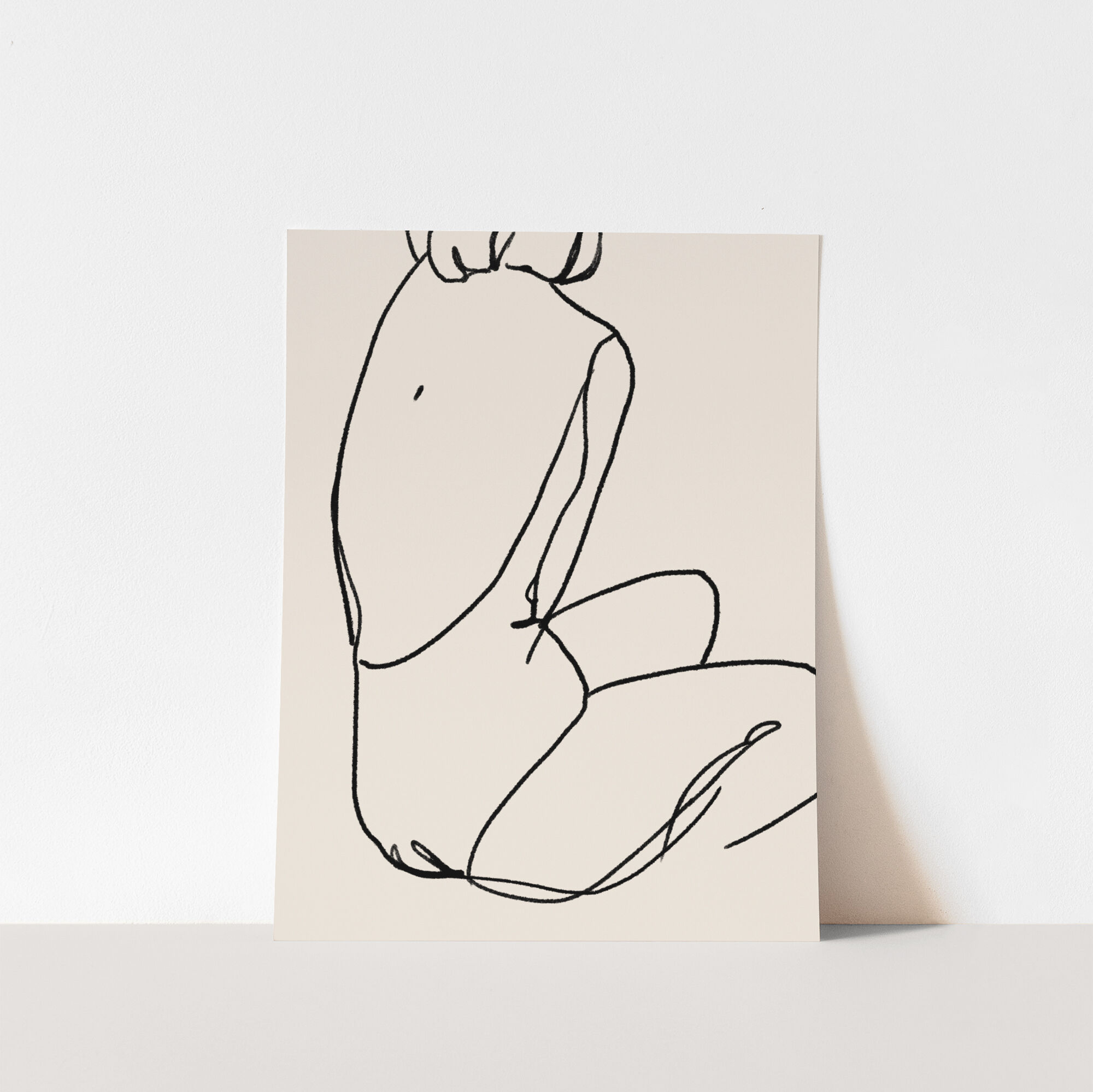 4 giclee prints. Figures wall art set of four, A3