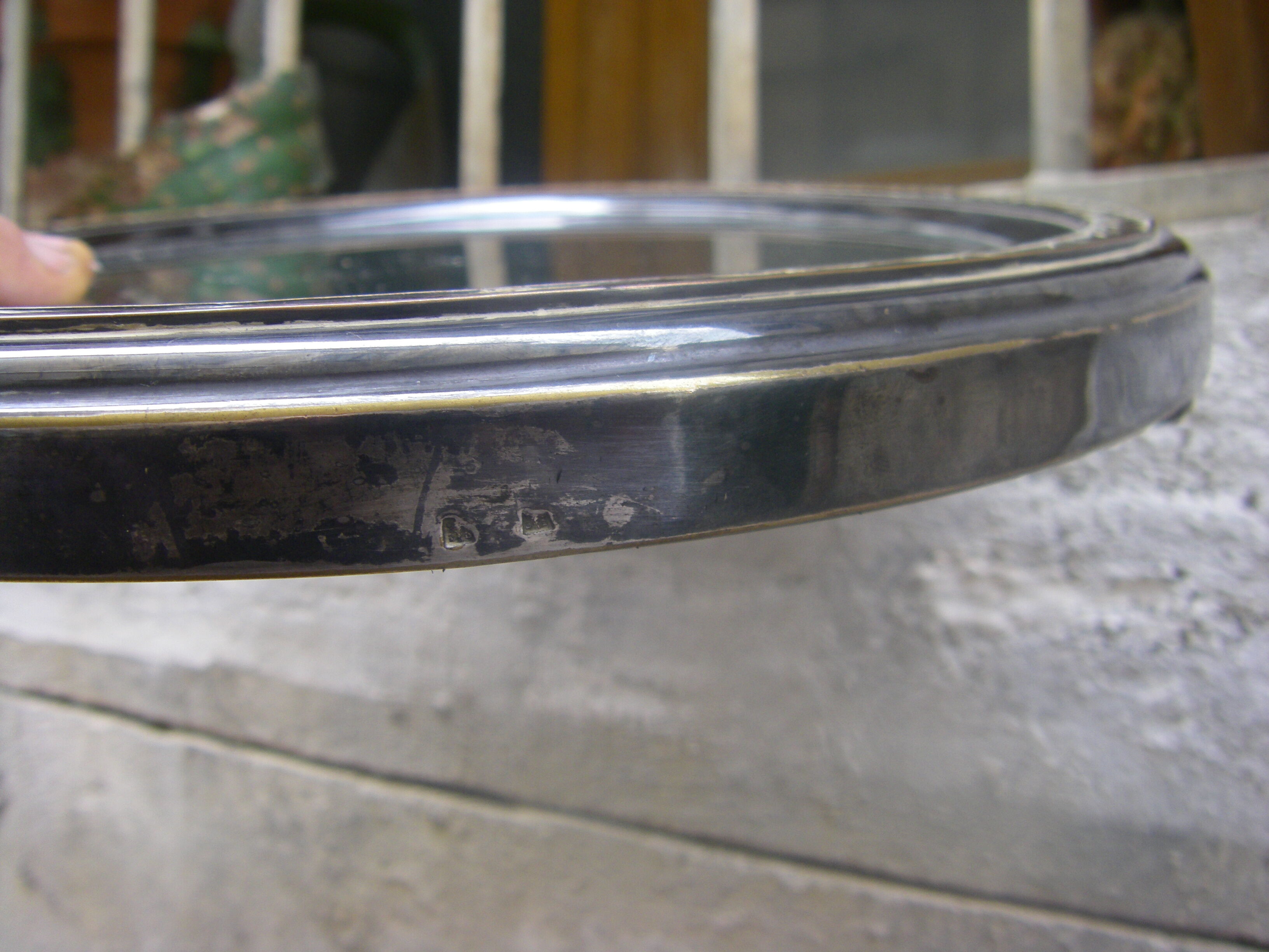 Old mirror tray "Art Deco"