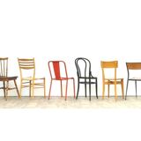 Lot of 6 vintage depareillees chairs