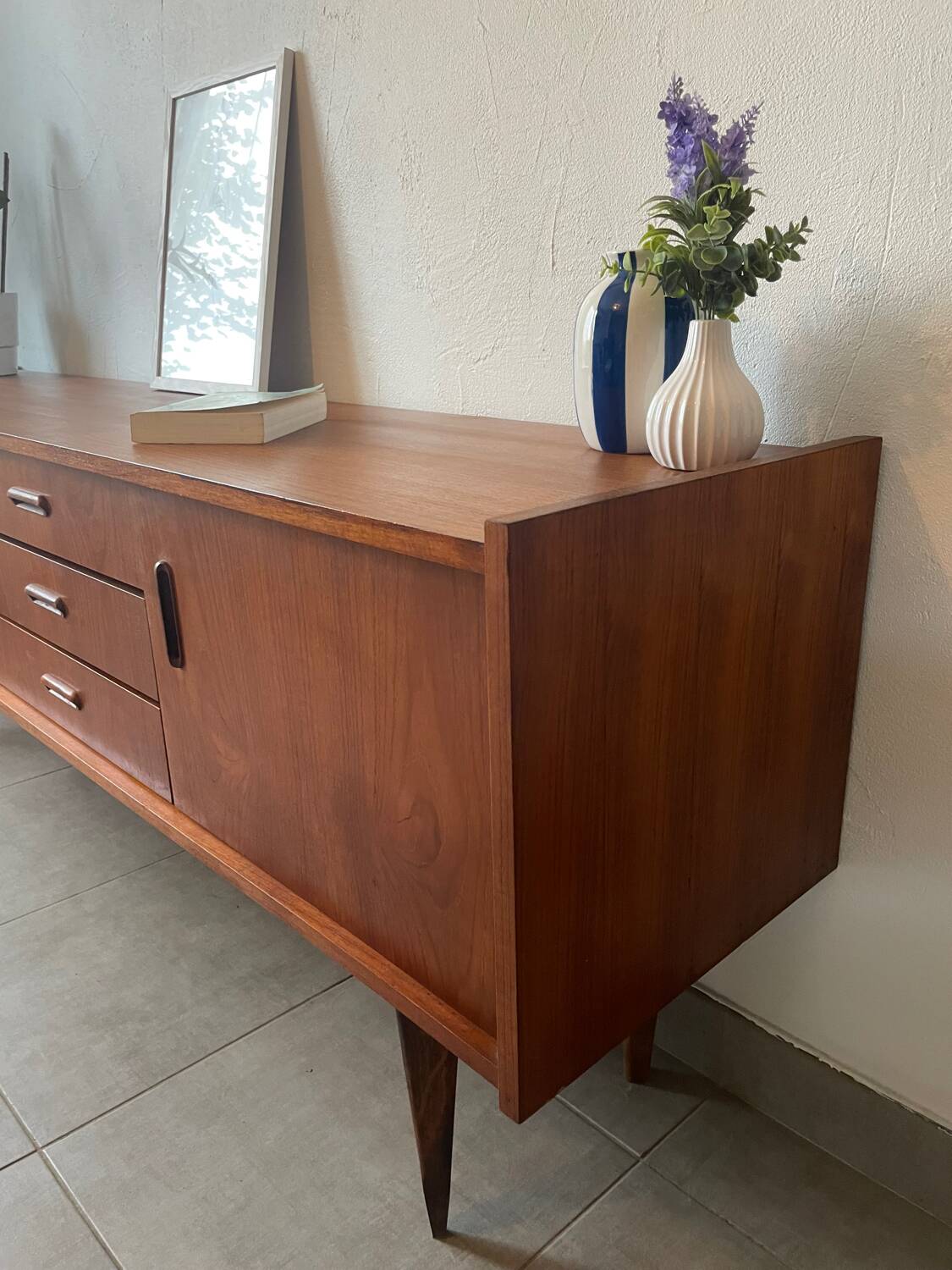 Very beautiful vintage Scandinavian teak sideboard