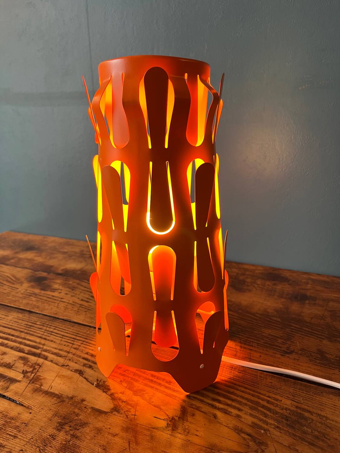 Ikea kajuta - table lamp with orange metal lampshade