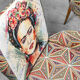 Set 3 armchairs fabric pattern frida 1950s vintage modernariate