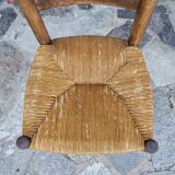 6 straw chairs in the style of the Georges Robert