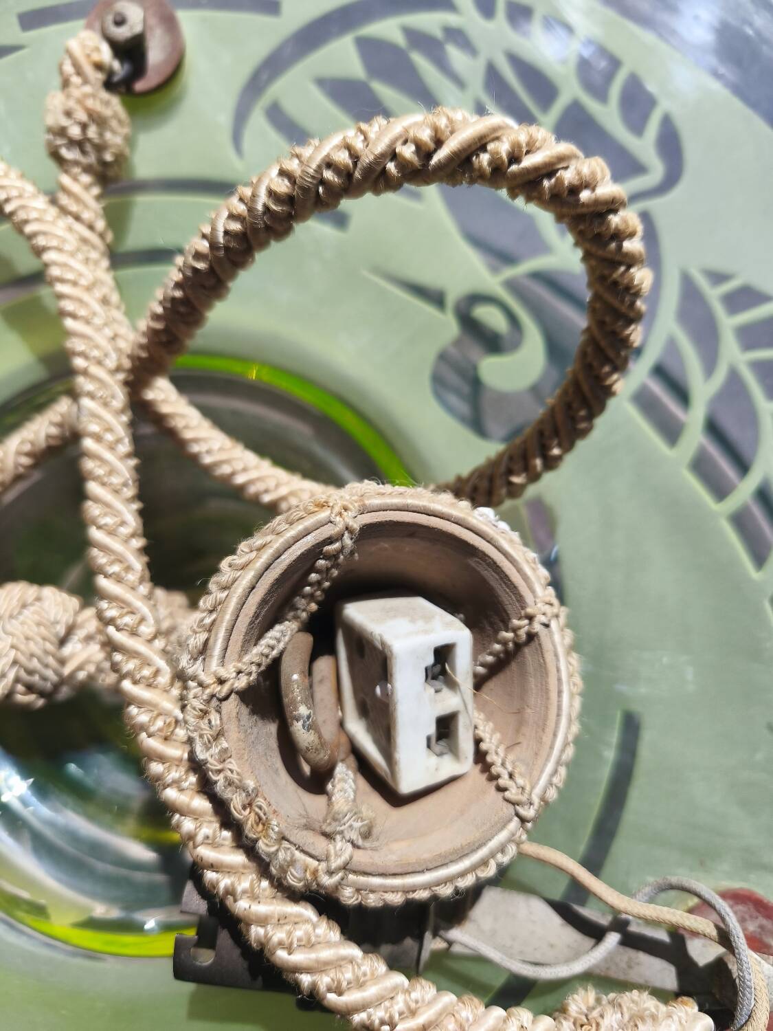 Art Deco ceiling light by A. Delatte in Ouraline