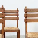 Set of six French dining chairs