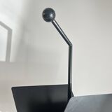 Vintage Postmodernist Black Metal Magazine Rack, Italy, 1980s