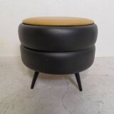 Vintage skai pouffe