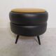 Vintage skai pouffe