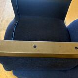 Pair of heaters ATAL - Made of blue wool fabric - Design from the 1970s