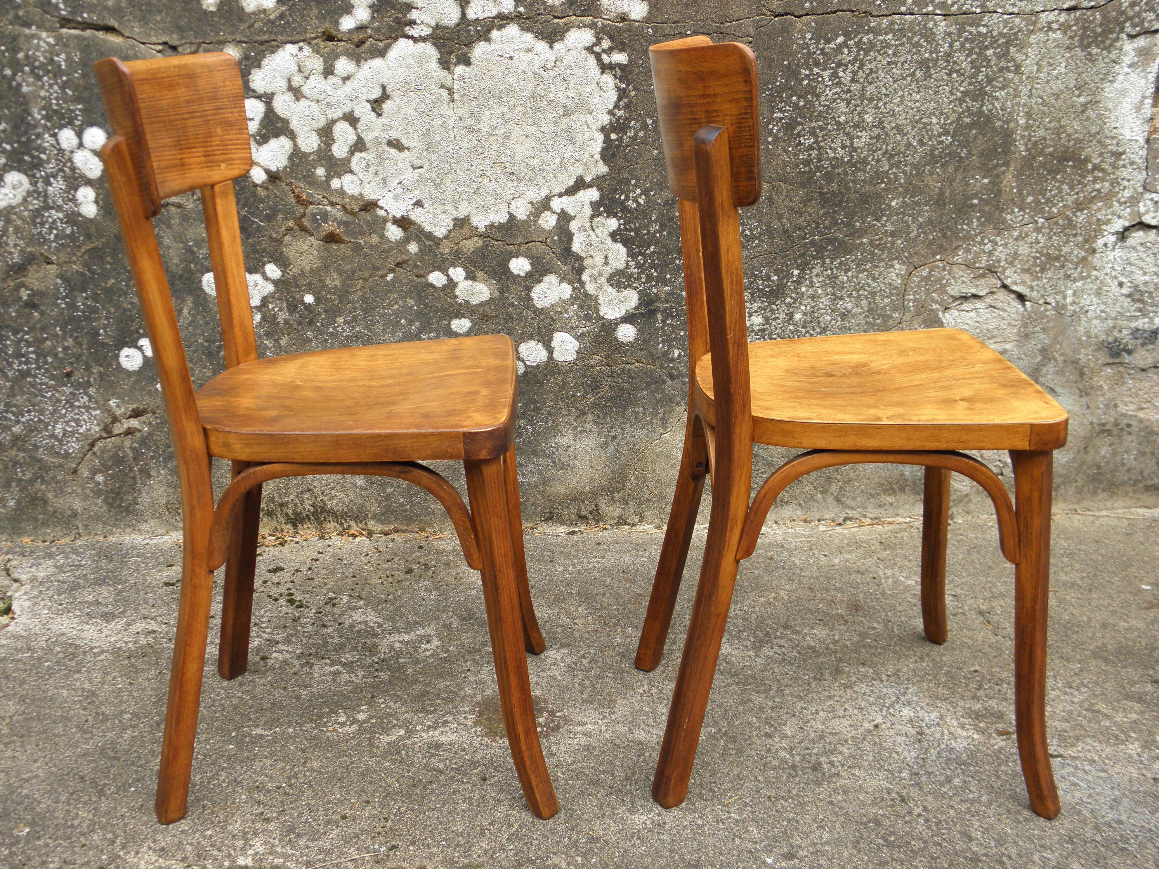 Pair of Baumann bistro chairs