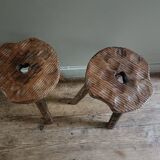Pair of tripod stools