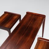 Erling Torvits nesting tables in rosewood Heltborg Mobler Denmark 1960