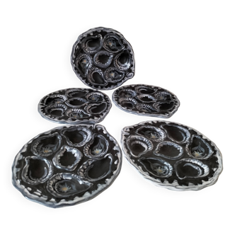 Assiettes à huîtres Gabriel Fourmaintraux