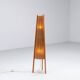 Temde tripod floor lamp in sisal and teak, Switzerland, 1960