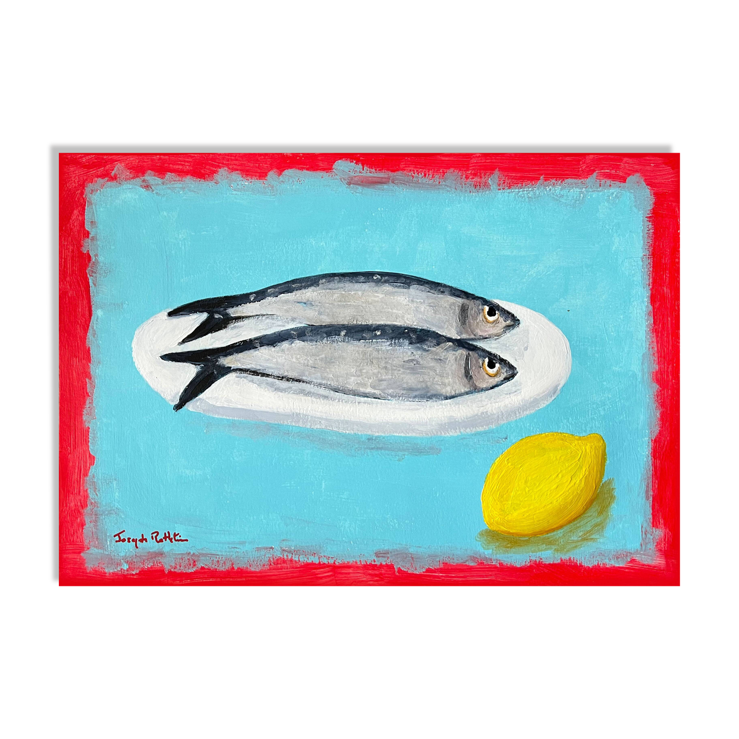 2 sardines, un citron par Joseph Rethlin